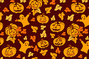 Halloween seamless cartoon pattern