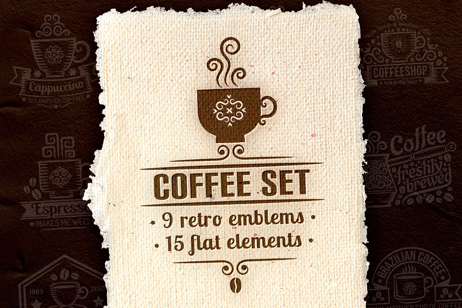 Coffee set in Logo Templates - product preview 8