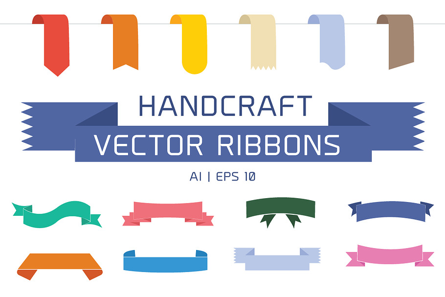Handcraft Vector Ribbons