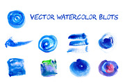 Vector watercolor blots.