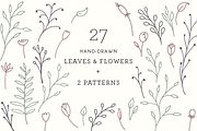 27 Leaves & Flowers + 2 Patterns
