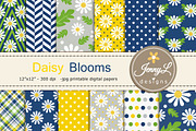 Daisy Flower Digital Papers