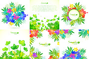 15 watercolor tropic backgrounds