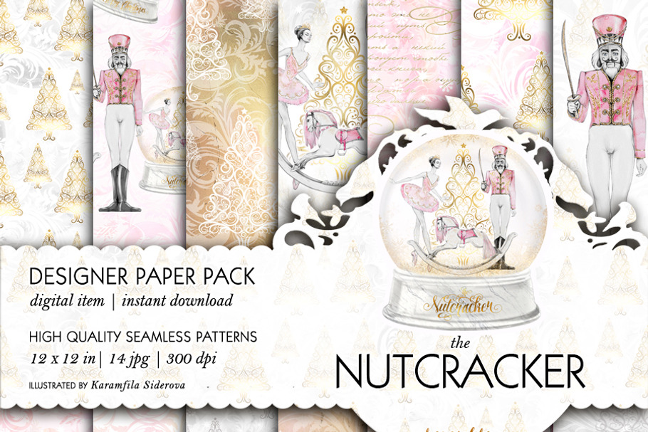 Nutcracker Seamless Patterns in Patterns - product preview 8
