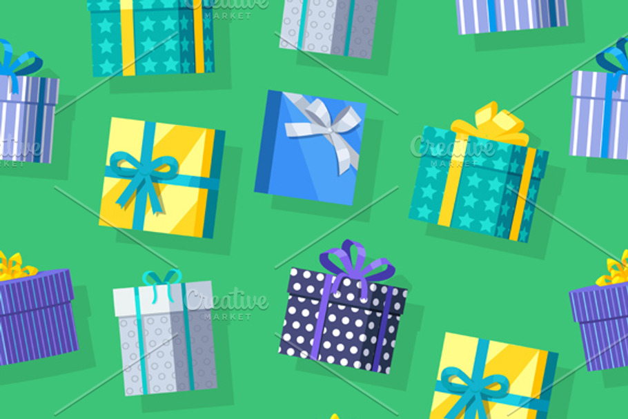 Gift Boxes Seamless Pattern  in Patterns - product preview 8