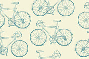 Hand-drawn Bicycles pattern