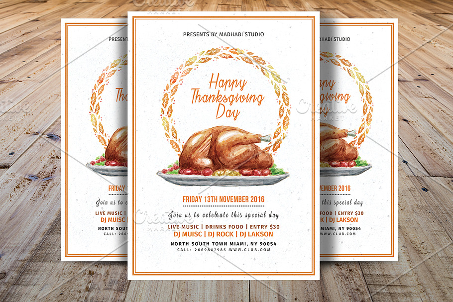 Thanksgiving Day Flyer Template V3