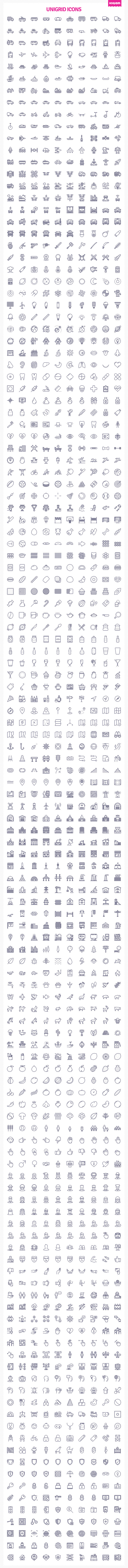 3000 Unigrid icons in Animal Icons - product preview 1