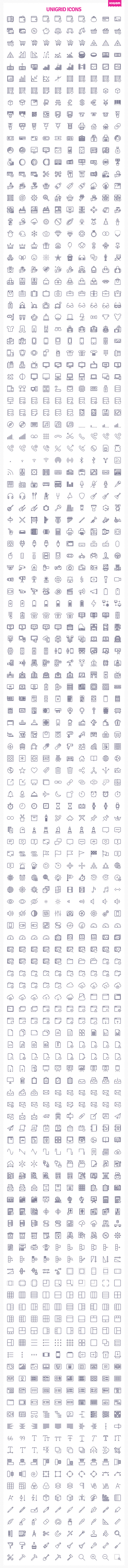 3000 Unigrid icons in Animal Icons - product preview 2
