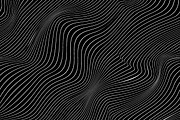 Curved white lines on black