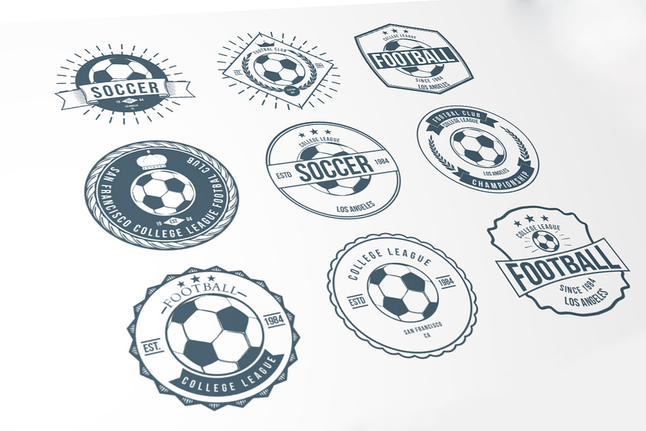 Soccer Football Typography Badge in Illustrations - product preview 8