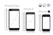 iPhone 6 Plus, 6, 5S detailed mockup