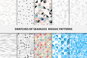Swatches of mosaic seamless patterns