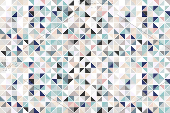 Swatches of mosaic seamless patterns in Patterns - product preview 6