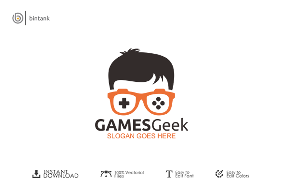 Games Geek Logo in Logo Templates - product preview 8