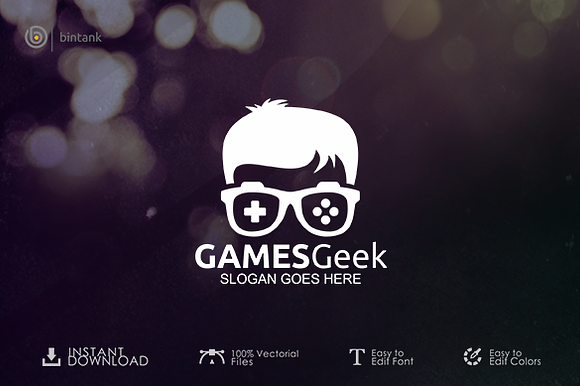 Games Geek Logo in Logo Templates - product preview 1
