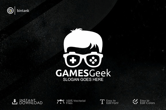 Games Geek Logo in Logo Templates - product preview 2