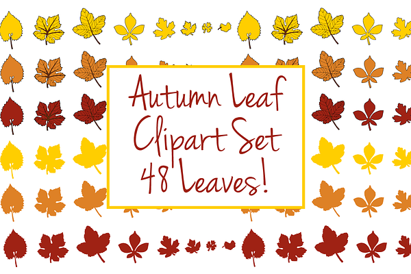Autumn Leaf Clipart Set