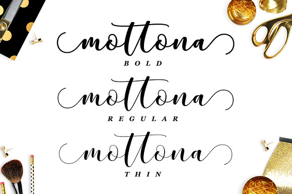 Mottona Script (Regular-Thin-Bold) in Bold Fonts - product preview 7