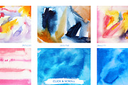 Big pack of watercolor backgrounds.