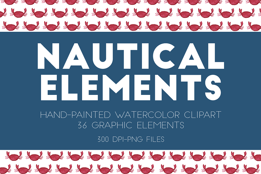 Nautical Watercolor Elements
