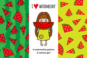 Set watermelon patterns