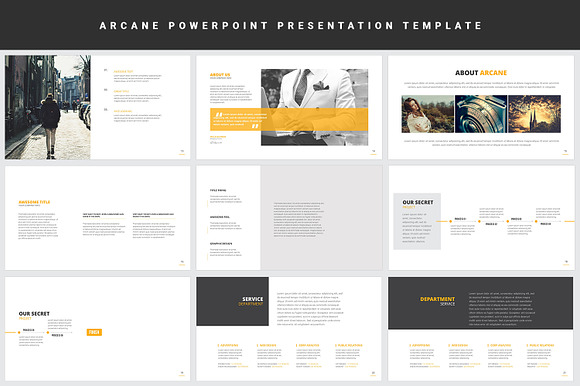 Arcane Powerpoint Presentation in PowerPoint Templates - product preview 3