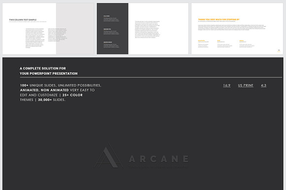 Arcane Powerpoint Presentation in PowerPoint Templates - product preview 13