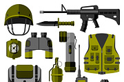 Weapon guns symbols vector