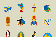 Vector egypt travel icons