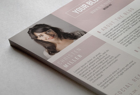 1 Page Blog Media Kit – The Big Shot in Stationery Templates - product preview 1