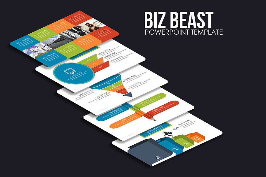 Biz Beast Powerpoint Template in PowerPoint Templates - product preview 8