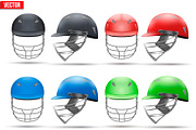 Cricket Helmets Set