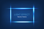 Blue Line Vector Frame