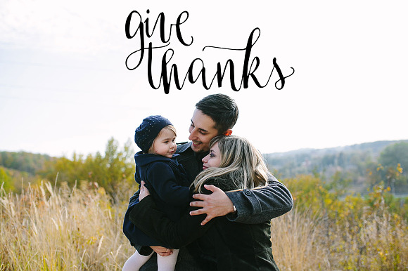 Thanksgiving Calligraphy Overlays in Illustrations - product preview 2