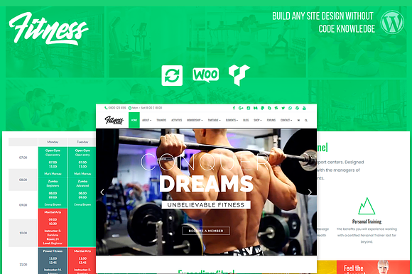Fitness WordPress Theme in WordPress Business Themes - product preview 5
