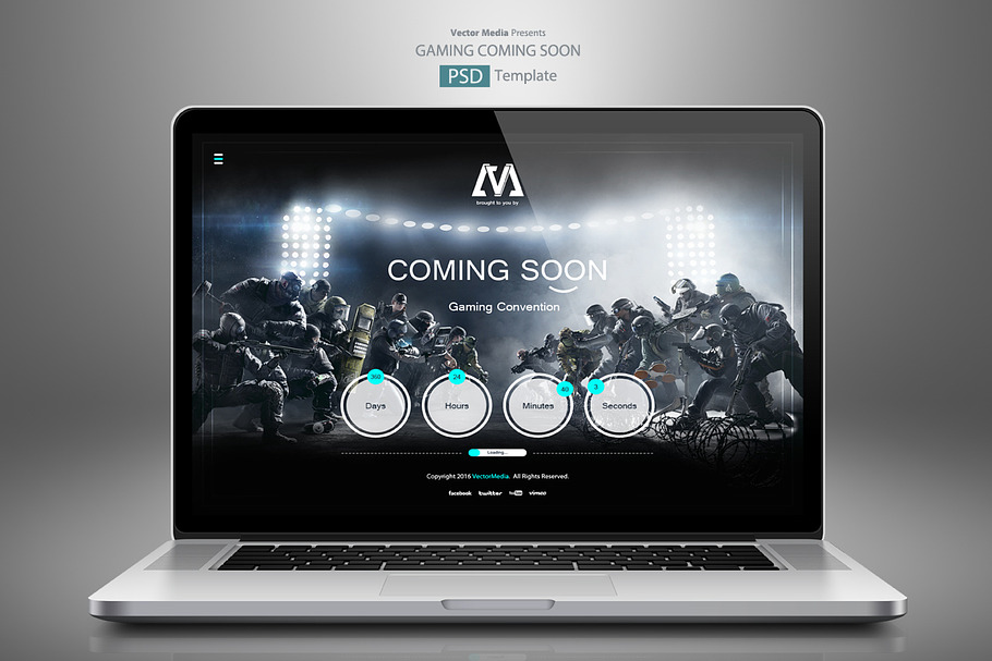 Gaming Coming Soon - PSD Template