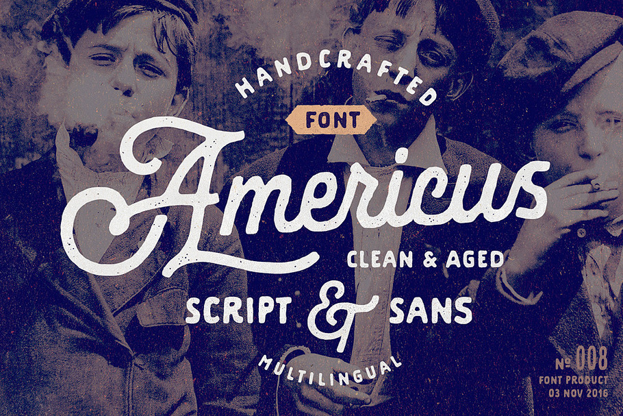Americus Script & Sans in Retro Fonts - product preview 8