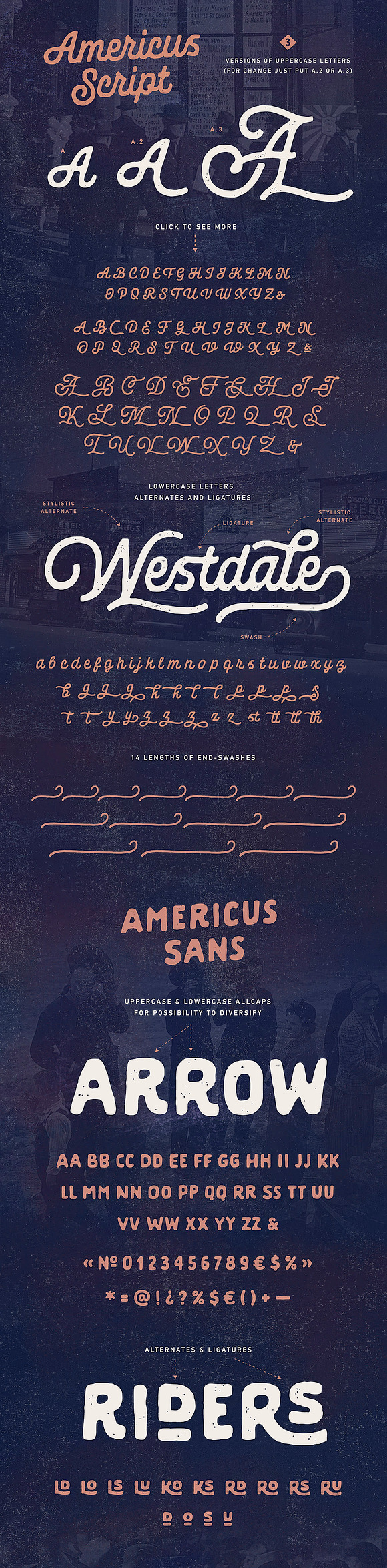 Americus Script & Sans in Retro Fonts - product preview 8