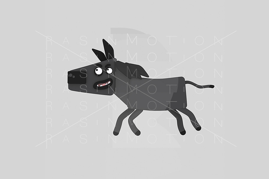 3d illustration. Black Horse.