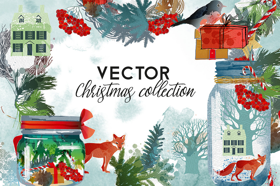 Vector christmas collection