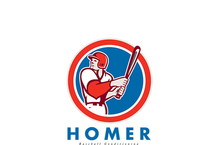 Homer Baseball Conditioning Logo in Logo Templates - product preview 8