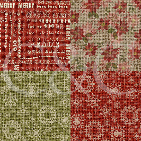 Christmas Burlp Digital Paper Pack18 in Patterns - product preview 1