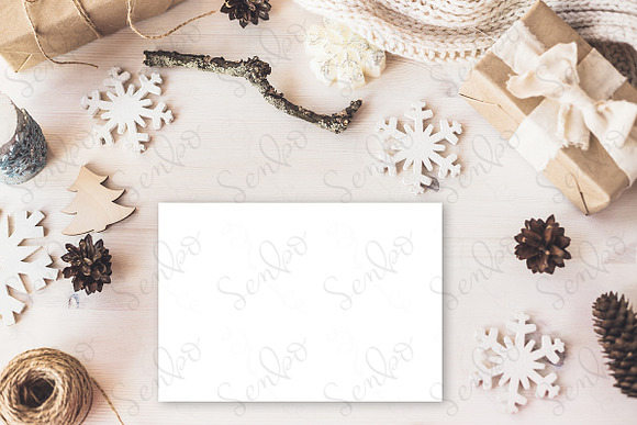 Styled cozy Chrismas mockup. in Print Mockups - product preview 3