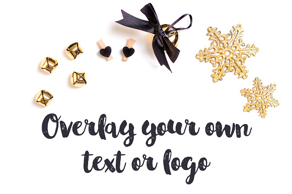 Gold & Black Holiday Brand Photos in Branding Mockups - product preview 3