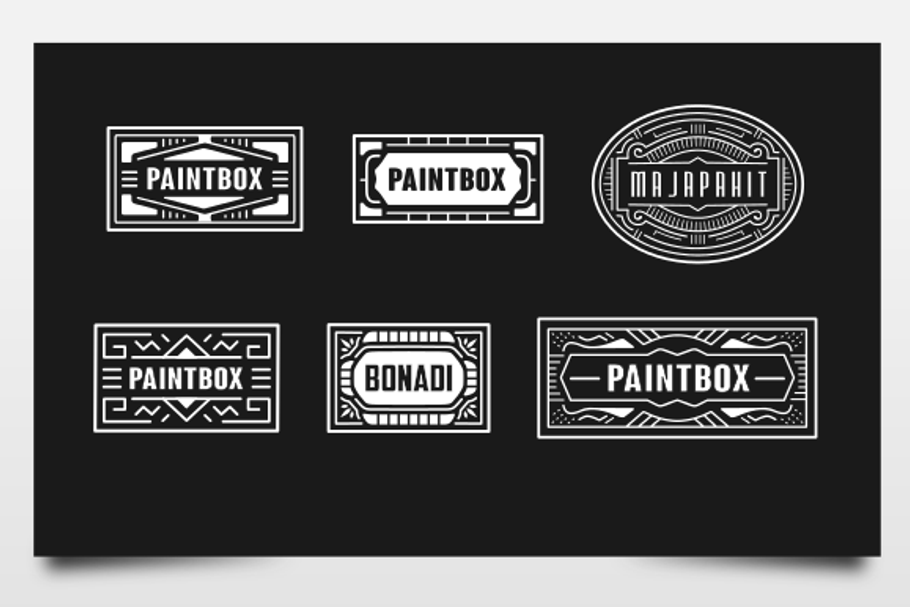 Set Vintage Labels in Objects - product preview 8