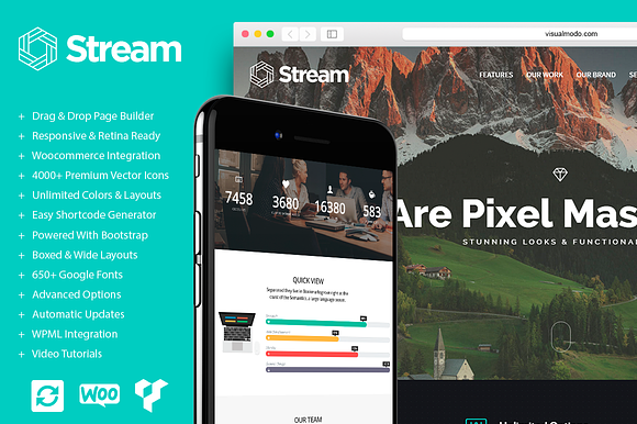 Stream - One Page WordPress Theme in WordPress Landing Page Themes - product preview 3