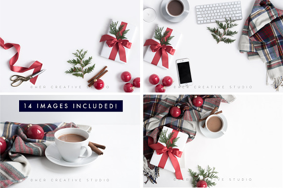 Holiday Stock Bundle Plaid in Mobile & Web Mockups - product preview 1