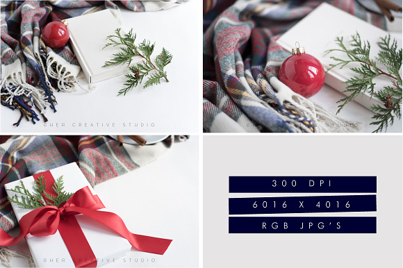 Holiday Stock Bundle Plaid in Mobile & Web Mockups - product preview 2