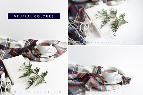 Holiday Stock Bundle Plaid in Mobile & Web Mockups - product preview 3